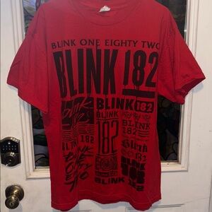 Blink 182 Alstyle apparel Red Graphic Tee